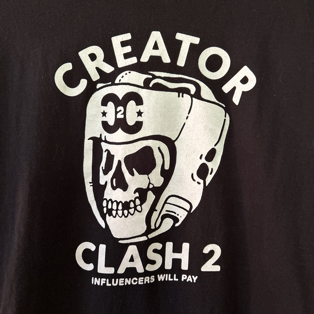 Creator Clash 2 - Black Graphic Tee with Skull Design